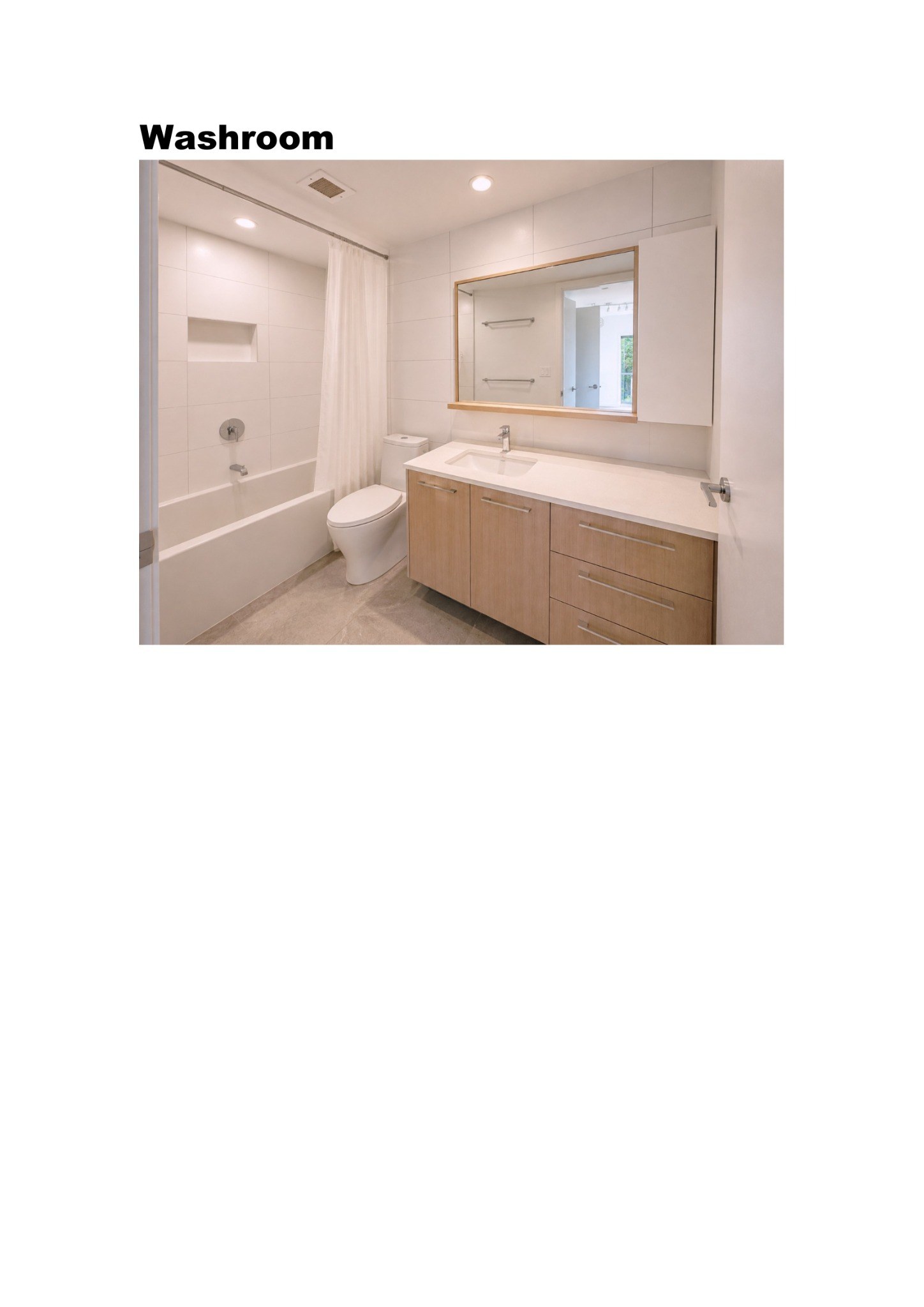Clean modern bathroom